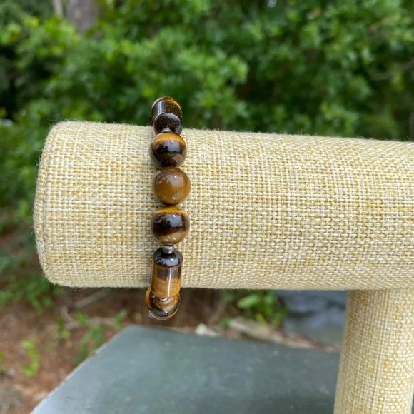 Brown Stone Beaded Bracelet - Picture 3 of 5